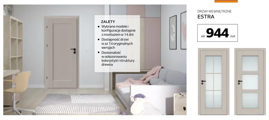 Drzwi wewnętrzne Dre Estra promocja w Komfort