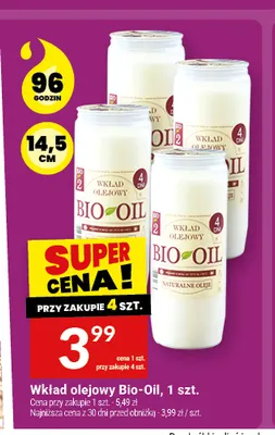 Wkład olejowy Bio-Oil 14,5 cm 96h promocja w Twój Market