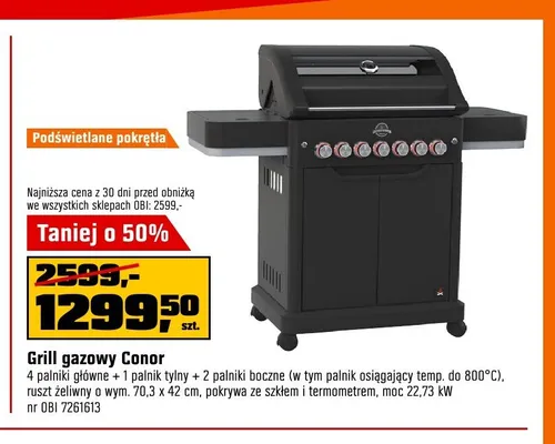 Grill gazowy Conor promocja w OBI