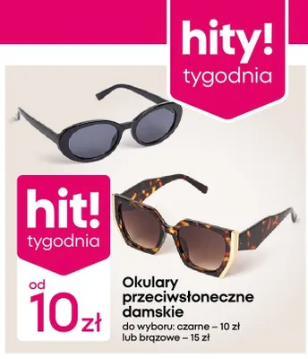Okulary przeciwsłoneczne damskie czarne promocja w Pepco