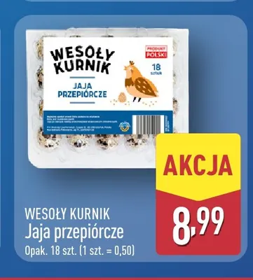 Jajka przepiórcze Wesoły Kurnik promocja w Aldi