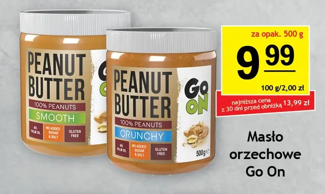 Masło orzechowe Go On Smooth promocja w Gram Market