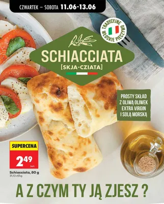 Pieczywo Schiacciata promocja w Biedronka