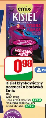 Kisiel błyskawiczny porzeczka borówka Emix promocja w Dino