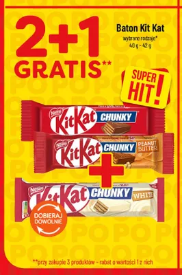 Baton Kit Kat Chunky Peanut Butter promocja w POLOmarket
