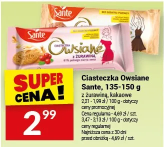 Ciasteczka Owsiane z rodzynką promocja w Twój Market