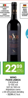 Wino czerwone półwytrawne Paxis Lisboa promocja w Twój Market