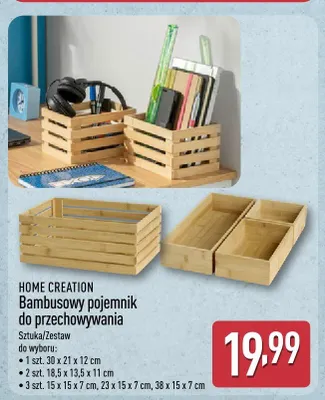 Bambusowy pojemnik do przechowywania Home Creation promocja w Aldi