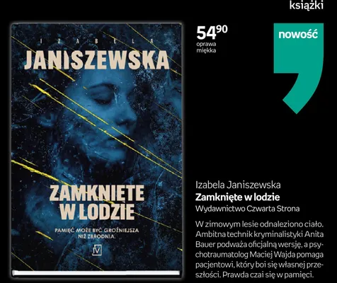 Książka Zamknięte w lodzie Izabela Janiszewska oprawa miękka promocja w Empik