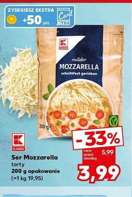 Ser Mozzarella tarty K-Classic promocja w Kaufland