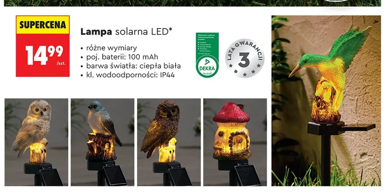 Lampa solarna LED promocja w Biedronka