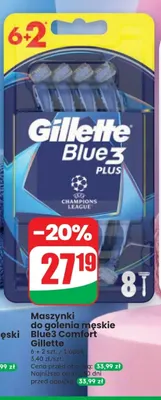 Maszynki do golenia męskie Blue3 Comfort Gillette promocja w Dino