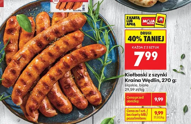 Kiełbaski z szynki śląskie promocja w Biedronka