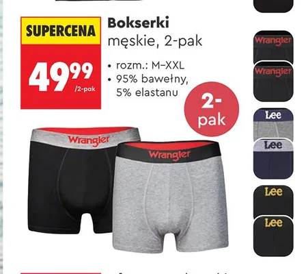 Bokserki męskie Lee 2-pak promocja w Biedronka