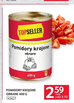 Pomidory krojone obrane TOPSELLER promocja w Selgros