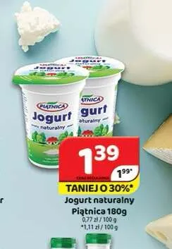 Jogurt naturalny Piątnica promocja w Delfin