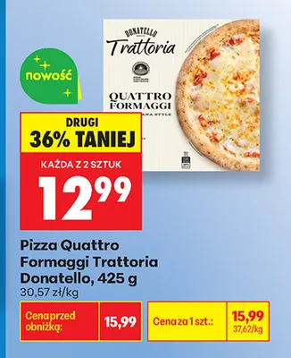 Pizza Quattro Formaggi Trattoria Donatello promocja w Biedronka