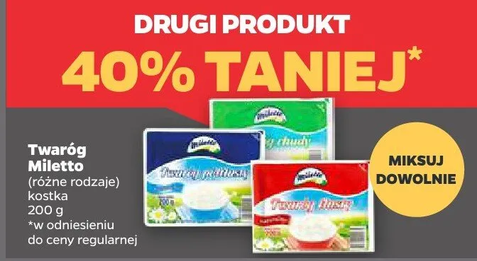Twaróg Miletto promocja w Netto