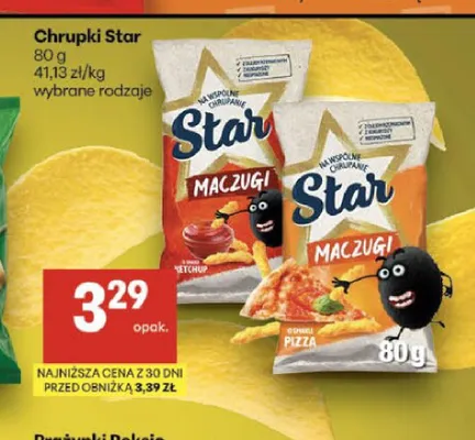 Chrupki Star Maczugi Pizza promocja w Delikatesy Centrum