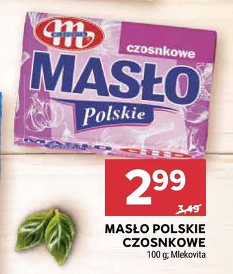 Masło polskie czosnkowe Mlekovita promocja w Stokrotka