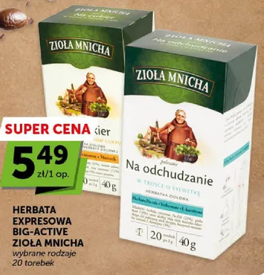 Herbata ekspresowa big-active wybrane rodzaje promocja w Euro Sklep