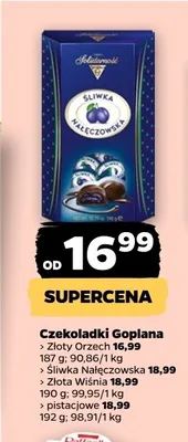 Czekoladki pistacjowe Goplana promocja w Netto