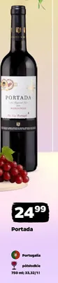 Wino czerwone Portada półsłodkie Portugalia promocja w Netto