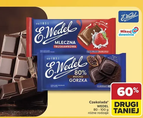 Czekolada 80% mocno gorzka E.Wedel promocja w Carrefour