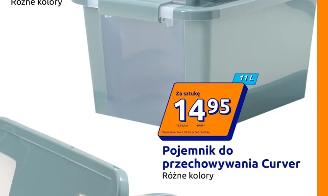 Pojemnik do przechowywania Curver 11 l promocja w Action