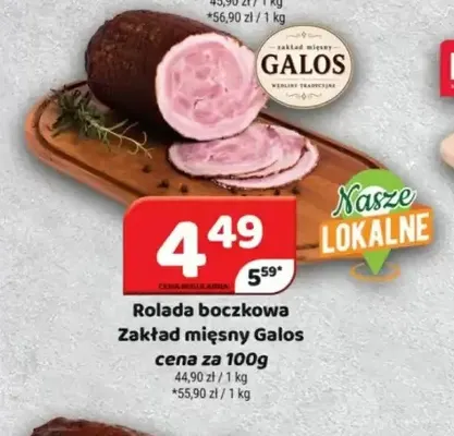 Rolada boczkowa Zakład Mięsny Galos promocja w Delfin
