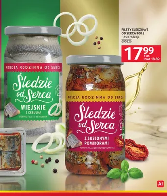 Filety śledziowe od Serca wiejskie z cebulką promocja w Selgros