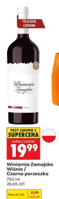 Wino Zamojska Wiśnia / Czarna porzeczka promocja w Biedronka