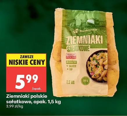 Ziemniaki polskie sałatkowe promocja w Biedronka