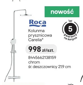 Kolumna prysznicowa Roca Carelia chrom promocja w Castorama