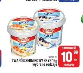 Twaróg sernikowy Skyr Président promocja w Tomi Markt