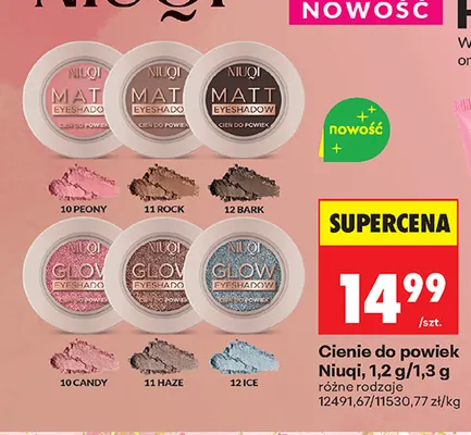 Cienie do powiek Niuqi promocja w Biedronka