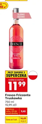 Wino Frizzante Truskawka promocja w Biedronka