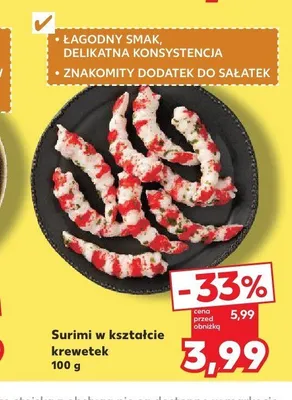 Surimi w kształcie krewetek promocja w Kaufland