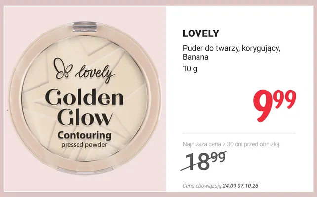 Puder do twarzy korygujący Banana Lovely promocja w Rossmann