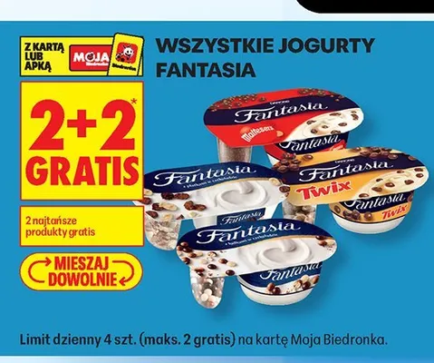 Jogurt Fantasia z wiśniami promocja w Biedronka