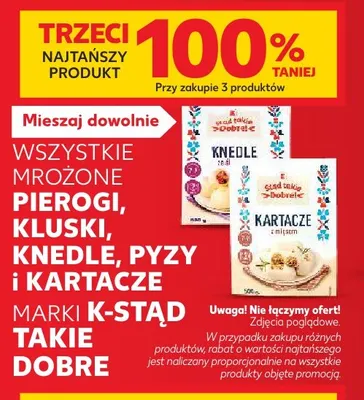 Mrożone pierogi, kluski, knedle, pyzy i kartacze marki K-Stąd Takie Dobre promocja w Kaufland