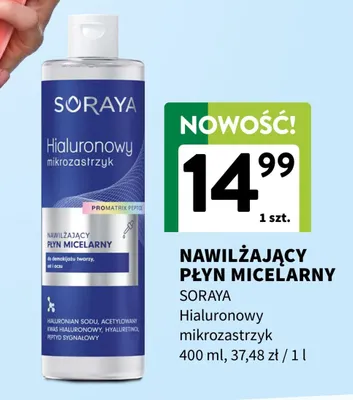 Nawilżający płyn micelarny Hialuronowy mikrozastrzyk promocja w Intermarche