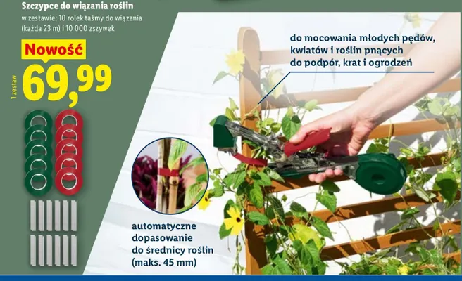 Szczypce do wiązania roślin promocja w Lidl