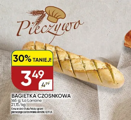 Bagietka czosnkowa La Lorraine promocja w Chata Polska