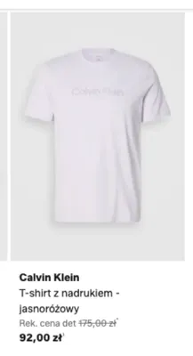 T-shirt z nadrukiem Calvin Klein jasnoróżowy promocja w Lounge by Zalando