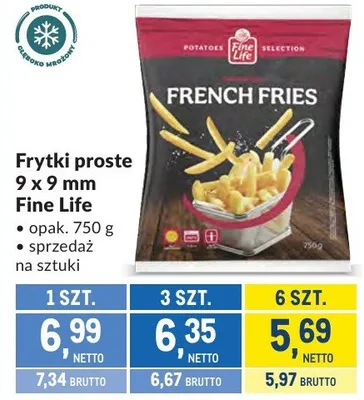 Frytki proste 9x9mm Fine Life promocja w Makro