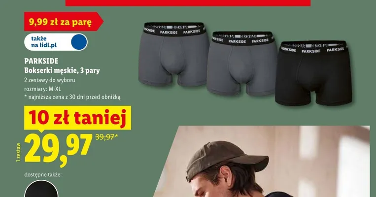 Bokserki męskie PARKSIDE 3-pak promocja w Lidl