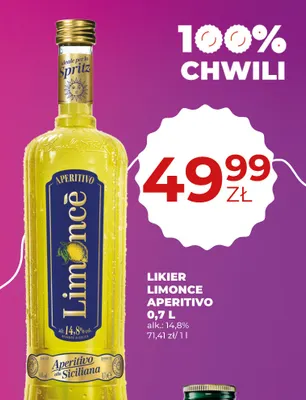 Likier Limoncè Aperitivo promocja w Duży Ben