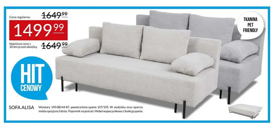 Sofa Alisa promocja w Abra Meble