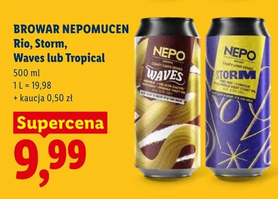 Piwo Nepomucen Waves promocja w Lidl